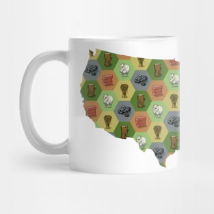 United States of America Map Board Games Mug